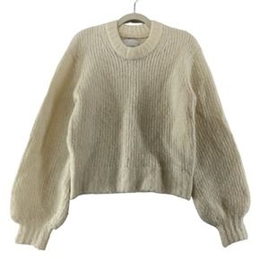 Samsoe Abby Cream Crewneck Sweater Size Medium